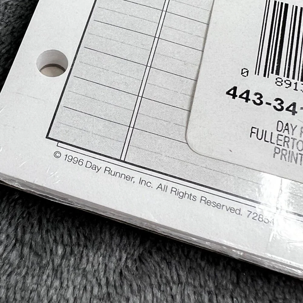 Day Runner Lined Note Pad Pro Business System 6 Ring Page Size 4.25x6.75 NIP